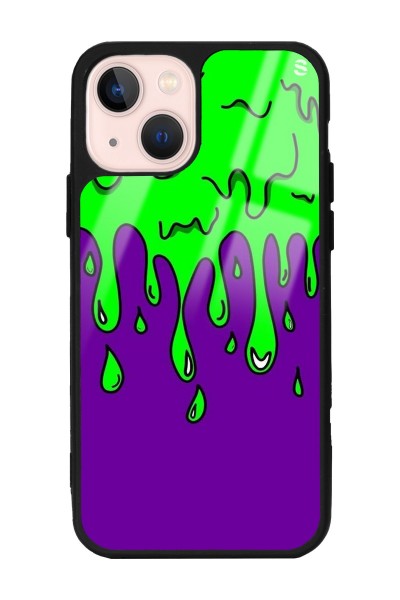 iPhone 15 Neon Damla Tasarımlı Glossy Telefon Kılıfı