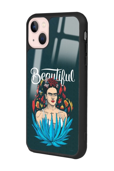 iPhone 15 Plus Beautiful Frida Kahlo Tasarımlı Glossy Telefon Kılıfı