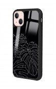 iPhone 15 Plus Dark Leaf Tasarımlı Glossy Telefon Kılıfı