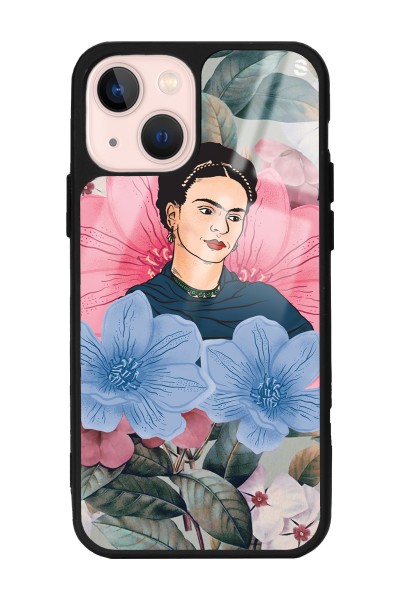 iPhone 15 Plus Flowers Frida Kahlo Tasarımlı Glossy Telefon Kılıfı