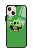iPhone 15 Plus Green Angry Birds Tasarımlı Glossy Telefon Kılıfı