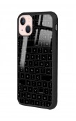 iPhone 15 Plus Keyboard Tasarımlı Glossy Telefon Kılıfı