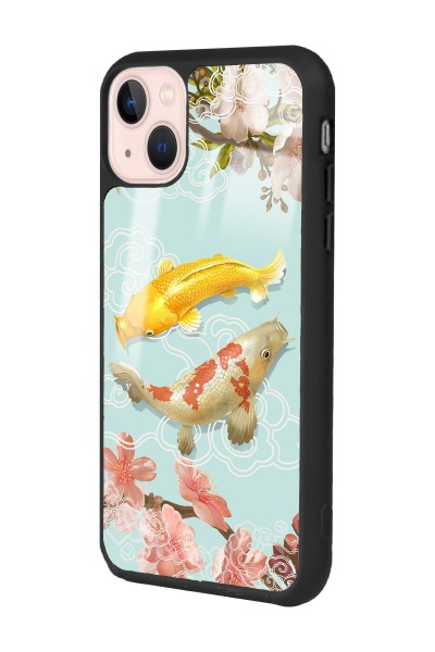 iPhone 15 Plus Koi Balığı Tasarımlı Glossy Telefon Kılıfı