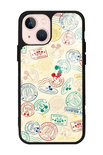 iPhone 15 Plus Mickey Stamp Tasarımlı Glossy Telefon Kılıfı