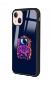 iPhone 15 Plus Neon Astronot Tasarımlı Glossy Telefon Kılıfı