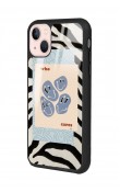 iPhone 15 Plus Zebra Emoji Tasarımlı Glossy Telefon Kılıfı