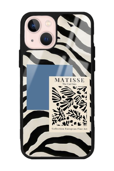 iPhone 15 Plus Zebra Matısse Tasarımlı Glossy Telefon Kılıfı