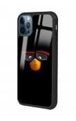 iPhone 15 Pro Black Angry Birds Tasarımlı Glossy Telefon Kılıfı