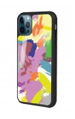 iPhone 15 Pro Colored Brush Tasarımlı Glossy Telefon Kılıfı