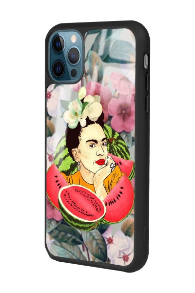 iPhone 15 Pro Frida Kahlo Tasarımlı Glossy Telefon Kılıfı