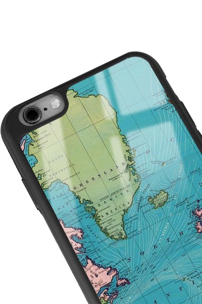 iPhone 6 - 6s Atlantic Map Tasarımlı Glossy Telefon Kılıfı