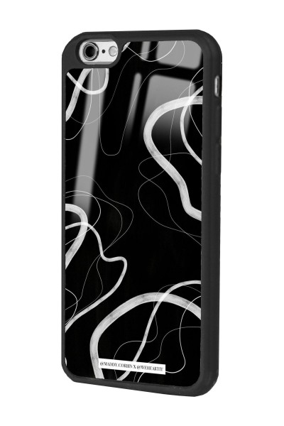 iPhone 6 - 6s Black Wave Tasarımlı Glossy Telefon Kılıfı