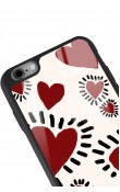 iPhone 6 - 6s Brush Heart Tasarımlı Glossy Telefon Kılıfı