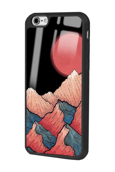 iPhone 6 - 6s Dağ Güneş Tasarımlı Glossy Telefon Kılıfı