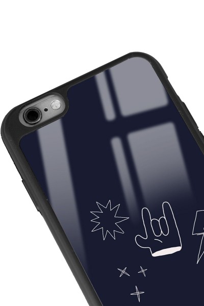 iPhone 6 - 6s Doodle Punk Tasarımlı Glossy Telefon Kılıfı