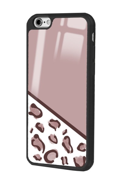 iPhone 6 - 6s Kahve Leopar Tasarımlı Glossy Telefon Kılıfı