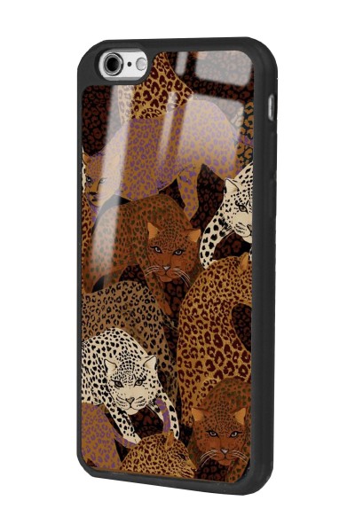 iPhone 6 - 6s Leoparlar Tasarımlı Glossy Telefon Kılıfı
