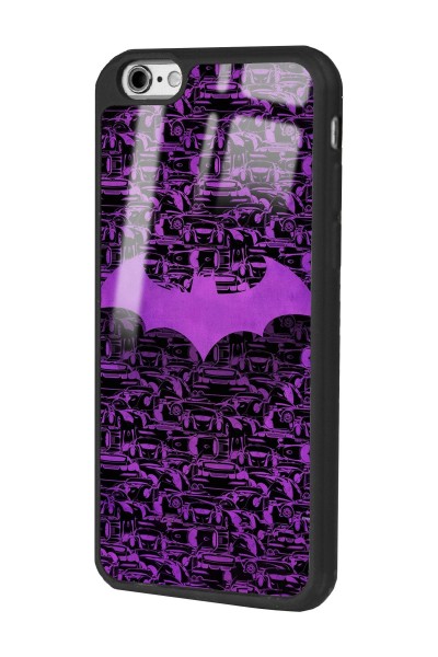iPhone 6 - 6s Lila Batman Tasarımlı Glossy Telefon Kılıfı