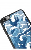 iPhone 6 - 6s Mavi Dalga Tasarımlı Glossy Telefon Kılıfı