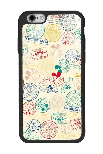 iPhone 6 - 6s Mickey Stamp Tasarımlı Glossy Telefon Kılıfı
