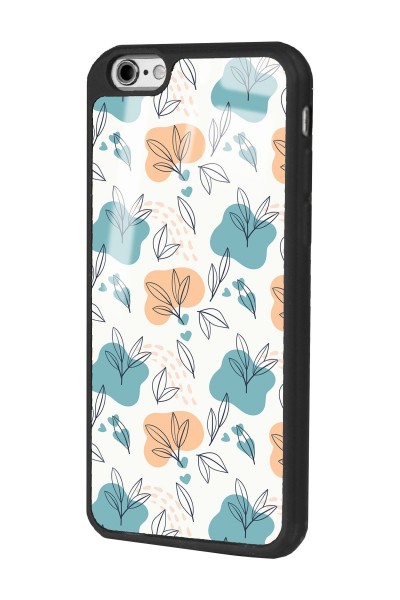 iPhone 6 - 6s Minik Yapraklar Tasarımlı Glossy Telefon Kılıfı