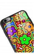 iPhone 6 - 6s Neon Flowers Tasarımlı Glossy Telefon Kılıfı