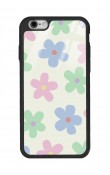 iPhone 6 - 6s Nude Çiçek Tasarımlı Glossy Telefon Kılıfı