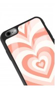 iPhone 6 - 6s Orange Heart Tasarımlı Glossy Telefon Kılıfı