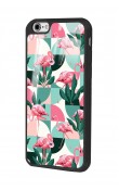 iPhone 6 - 6s Retro Flamingo Duvar Kağıdı Tasarımlı Glossy Telefon Kılıfı