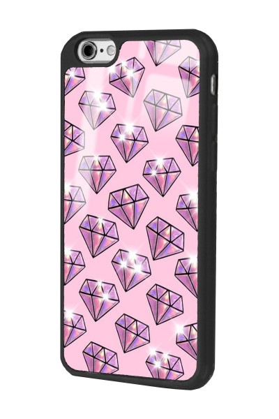 iPhone 6 6s Uyumlu Diamond Tasarımlı Glossy Telefon Kılıfı