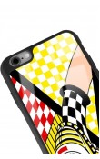 iPhone 6 - 6s Yellow Plaid Tasarımlı Glossy Telefon Kılıfı