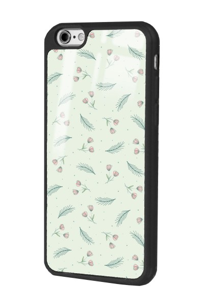 iPhone 6 - 6s Yeşil Yapraklı Tasarımlı Glossy Telefon Kılıfı