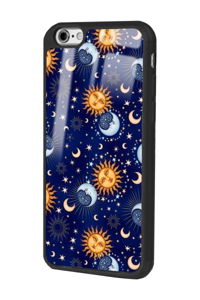 iPhone 6 Plus - 6s Plus Ay Güneş Pijama Tasarımlı Glossy Telefon Kılıfı