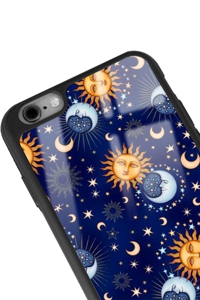 iPhone 6 Plus - 6s Plus Ay Güneş Pijama Tasarımlı Glossy Telefon Kılıfı