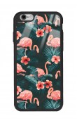 iPhone 6 Plus - 6s Plus Flamingo Leaf Tasarımlı Glossy Telefon Kılıfı