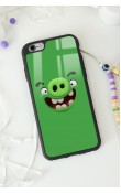 iPhone 6 Plus - 6s Plus Green Angry Birds Tasarımlı Glossy Telefon Kılıfı