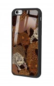 iPhone 6 Plus - 6s Plus Leoparlar Tasarımlı Glossy Telefon Kılıfı