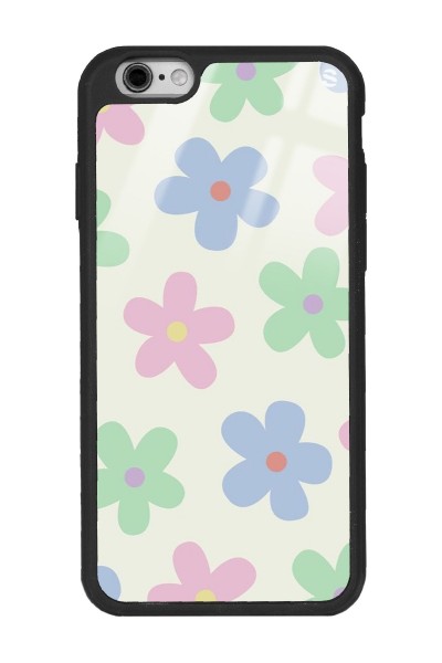iPhone 6 Plus - 6s Plus Nude Çiçek Tasarımlı Glossy Telefon Kılıfı