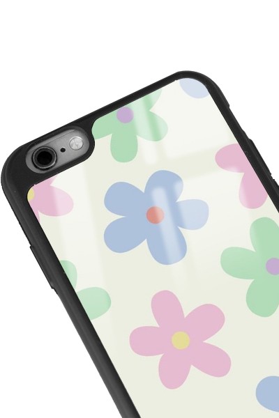 iPhone 6 Plus - 6s Plus Nude Çiçek Tasarımlı Glossy Telefon Kılıfı