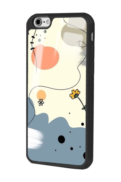 iPhone 6 Plus - 6s Plus Nude Papatya Tasarımlı Glossy Telefon Kılıfı