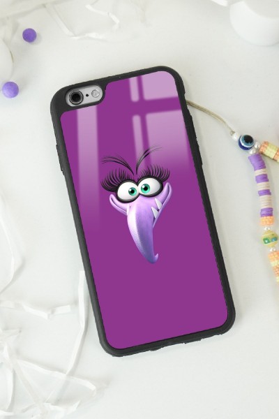 iPhone 6 Plus - 6s Plus Purple Angry Birds Tasarımlı Glossy Telefon Kılıfı