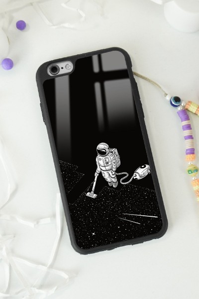 iPhone 6 Plus - 6s Plus Uyumlu Astronot Tatiana Tasarımlı Glossy Telefon Kılıfı