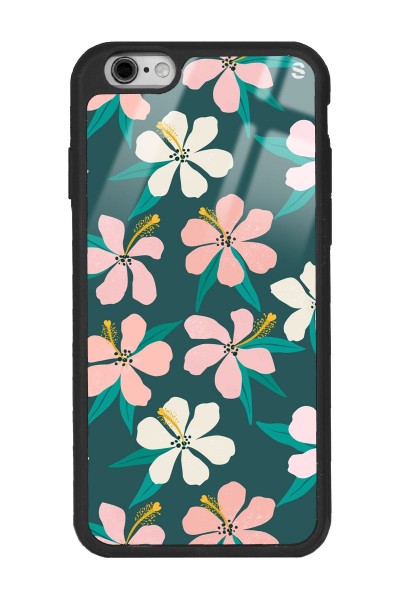iPhone 6 Plus - 6s Plus Uyumlu Leaf Flovers Tasarımlı Glossy Telefon Kılıfı