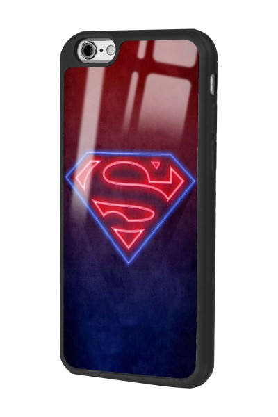 iPhone 6 Plus - 6s Plus Uyumlu Neon Superman Tasarımlı Glossy Telefon Kılıfı