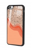 iPhone 6 Plus - 6s Plus Uyumlu Nude Benekli Tasarımlı Glossy Telefon Kılıfı