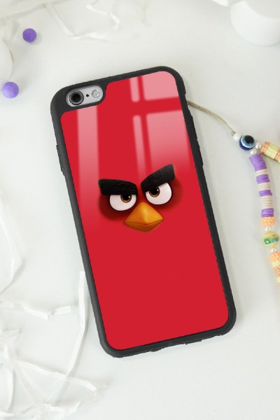 iPhone 6 Plus - 6s Plus Uyumlu Red Angry Birds Tasarımlı Glossy Telefon Kılıfı