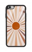 iPhone 6 Plus - 6s Plus Uyumlu Retro Güneş Tasarımlı Glossy Telefon Kılıfı
