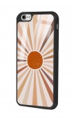 iPhone 6 Plus - 6s Plus Uyumlu Retro Güneş Tasarımlı Glossy Telefon Kılıfı