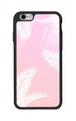 iPhone 6 Plus Beyaz Palmiye Tasarımlı Glossy Telefon Kılıfı