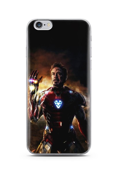 iPhone 6 Plus Iron Man Tasarım Şeffaf Silikon Telefon Kılıfı